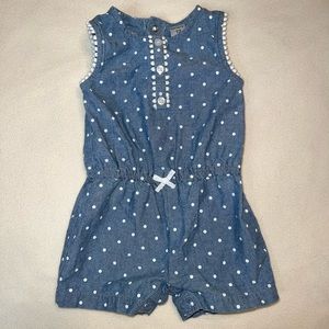 Baby Girl Carters Poka Dot Romper.